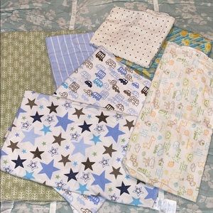 7 receiving blankets